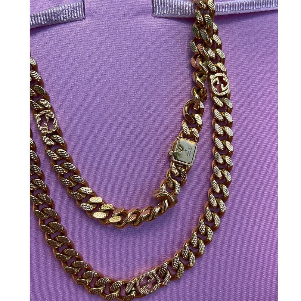 Gucci Gold Interlocking Necklace - image 4